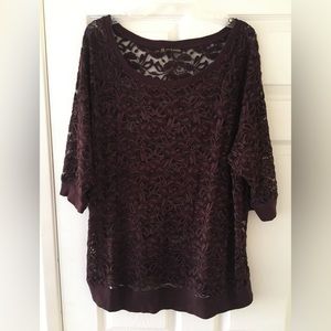 Sz 2X new without tags lace top